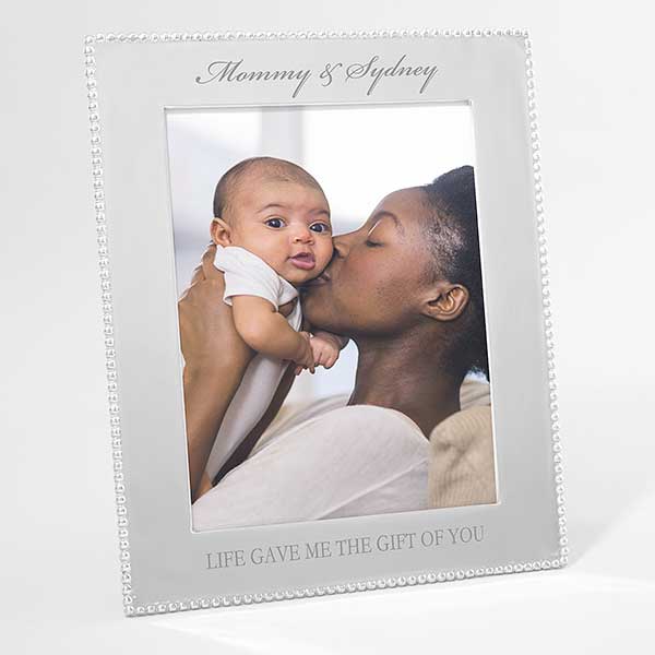 Mariposa String of Pearls Engraved Photo Frame for Mom - 42402