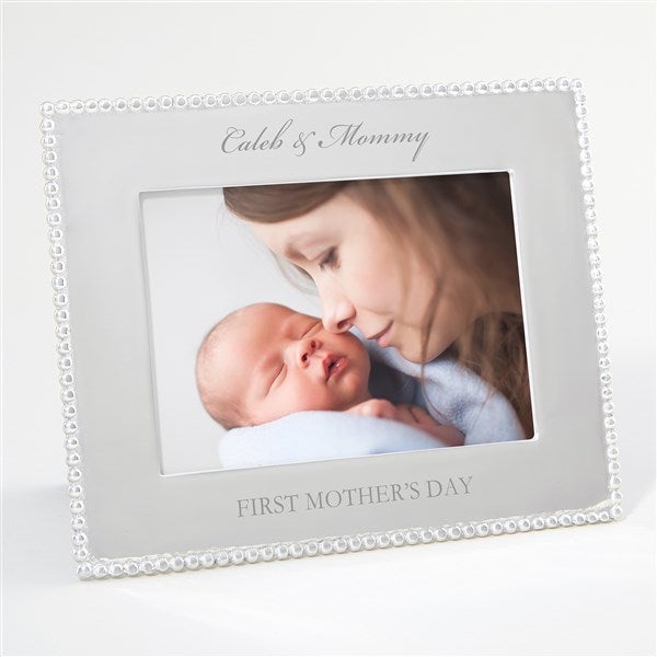 Mariposa String of Pearls Engraved Photo Frame for Mom - 42402