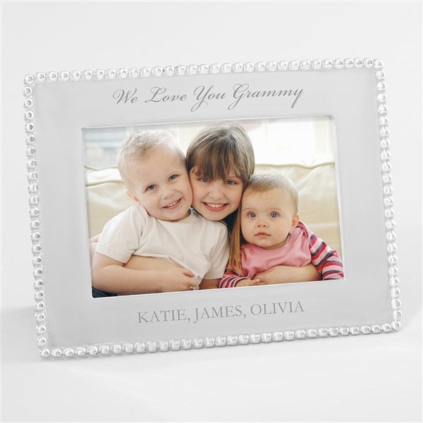 Mariposa String of Pearls Engraved Photo Frame for Grandma - 42403