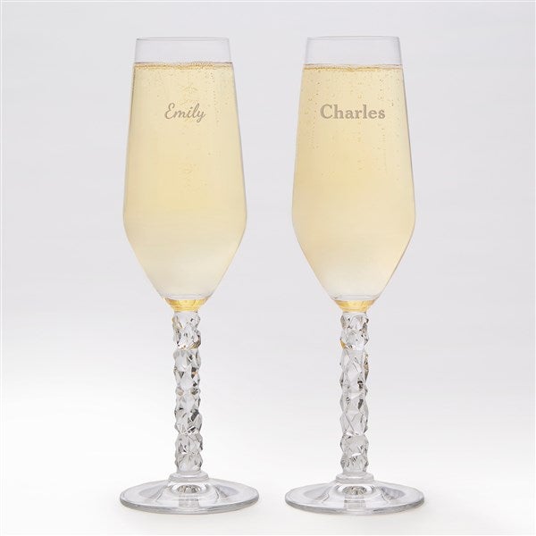 Orrefors Carat Etched Anniversary Champagne Flute Set - 42438