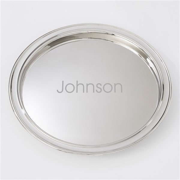 Engraved Housewarming Round Silver Tray - 42442