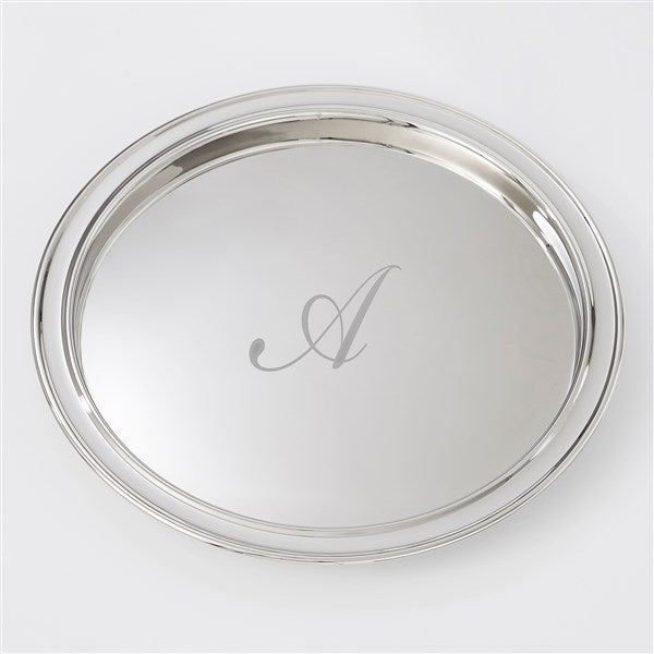 Tray Round Silver, The Official Rhinestone Boutique