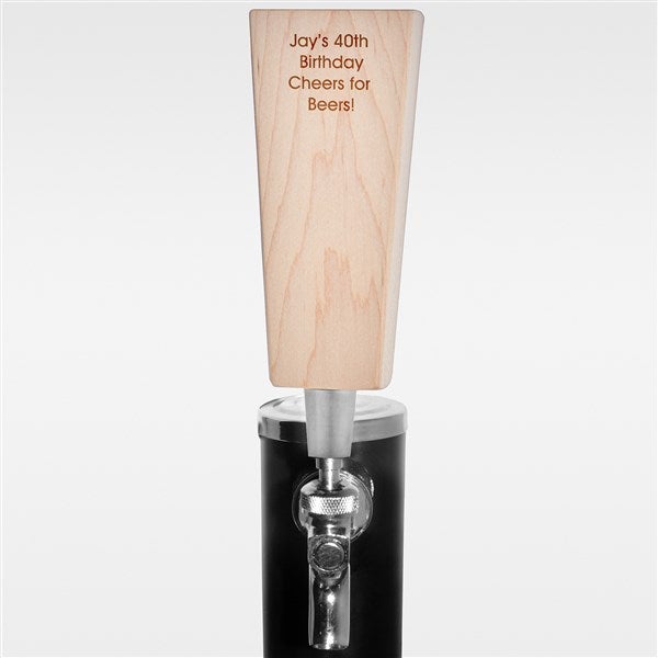 Engraved Birthday Message Maple Beer Tap Handle - 42460