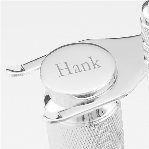 Engraved Men's Stainless Steel Shaving Brush Kit