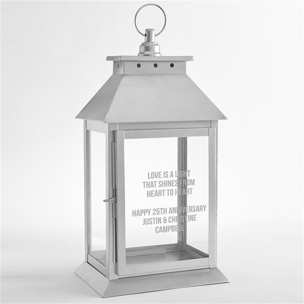 Engraved Anniversary Decorative Candle Lantern - 42555