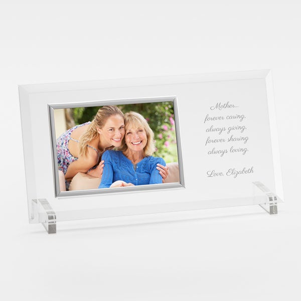 Engraved Message Glass Horizontal Picture Frame for Her - 42566