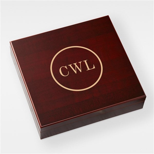 Engraved Birthday Cherry Wood Cigar Humidor 20 Count for Him - 42576