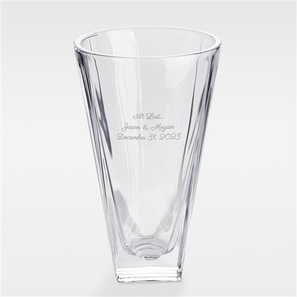 Etched Engagement Message Personalized Vase - 42591