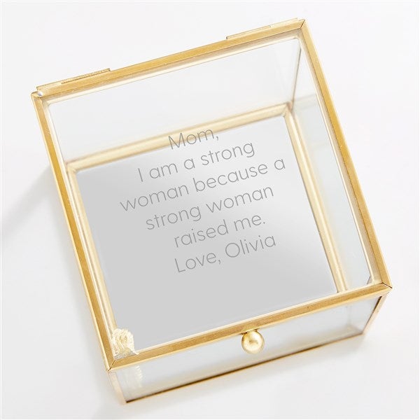 Engraved Glass Jewelry Box For Mom - 42635