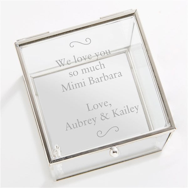 Engraved Glass Jewelry Box For Grandma - 42636