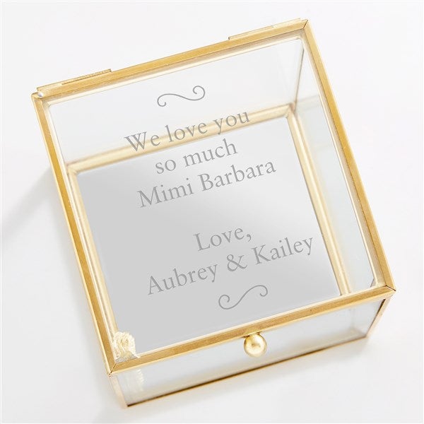 Engraved Glass Jewelry Box For Grandma - 42636