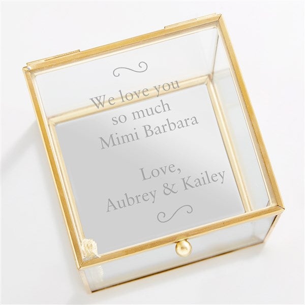 Engraved Glass Jewelry Box For Grandma - 42636