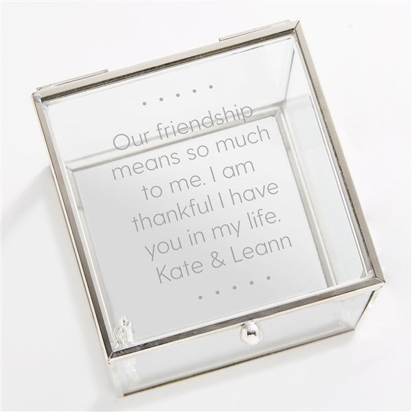  Engraved Friendship Glass Jewelry Box - 42637