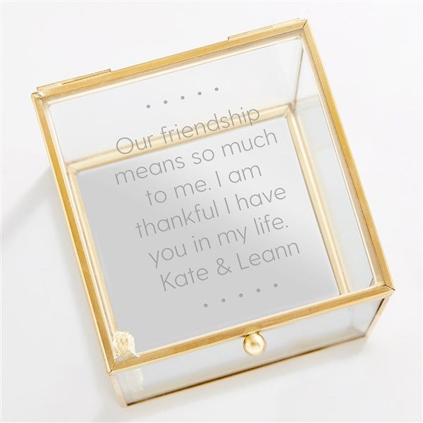  Engraved Friendship Glass Jewelry Box - 42637