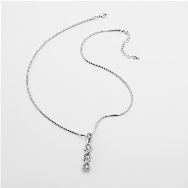 Engraved Jeweled Infinity Urn Necklace for Her - 42680