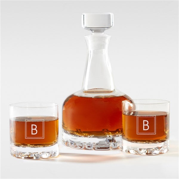 Engraved Anniversary 3 Piece Whiskey Decanter Set - 42724