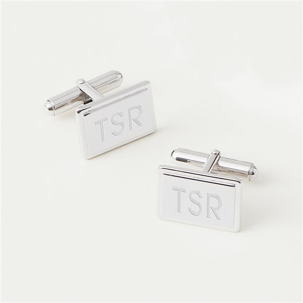 Engraved Graduation Sterling Silver Rectangular Cufflinks  - 42751