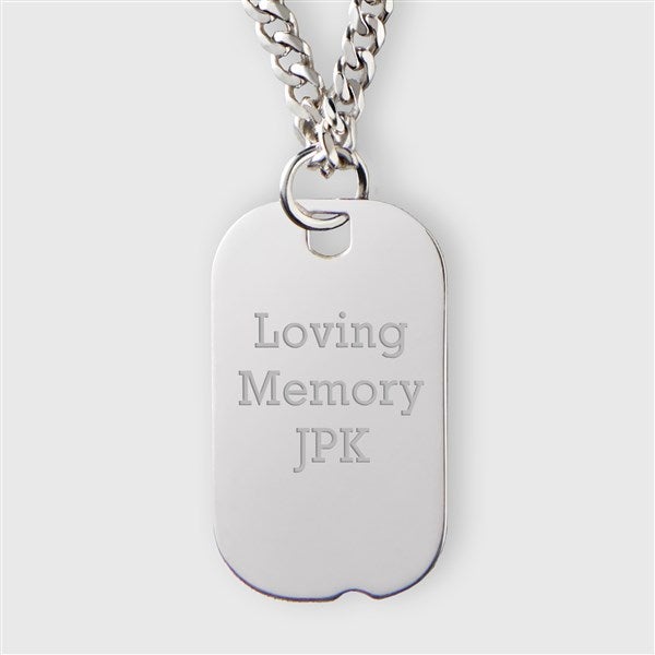 Engraved Memorial Sterling Silver Dog Tag  - 42787