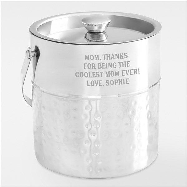 Engraved Message Hammered Metal Ice Bucket For Her - 42805