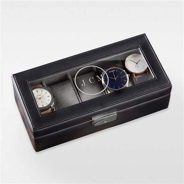 Engraved Graduation Leather 5 Slot Watch Box  - 42824