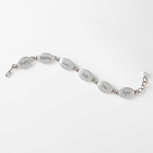 Engraved Linked Birthday Bracelet - 42834