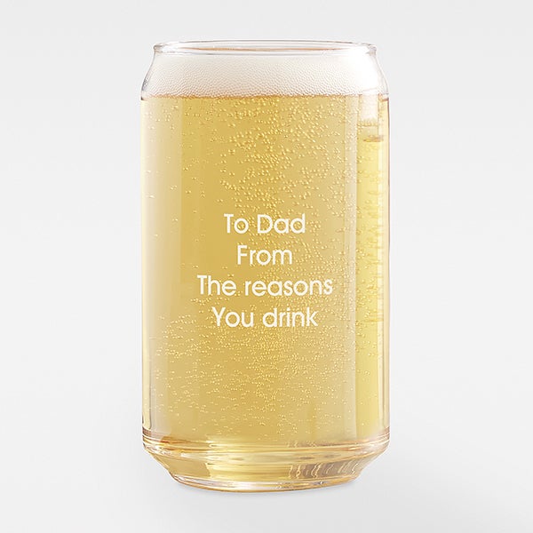 Engraved Message Beer Glass Collection For Dad - 42847