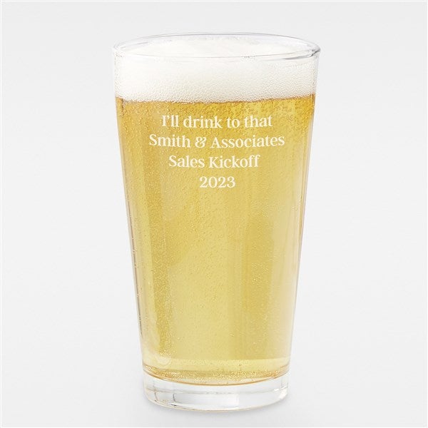 Engraved Message Beer Glass Collection For Professionals  - 42850
