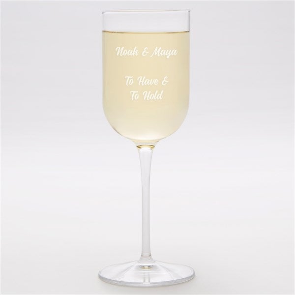 Engraved Luigi Bormioli Wedding Wine Glass - 42854