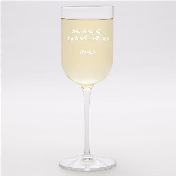 Personalized White Wine Monogrammed Glasses