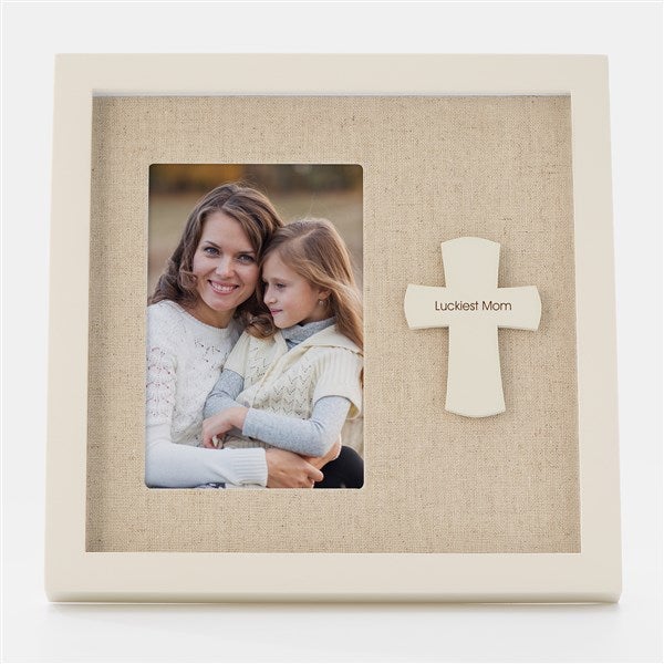 Engraved Cross Pendant Picture Frame - 42907