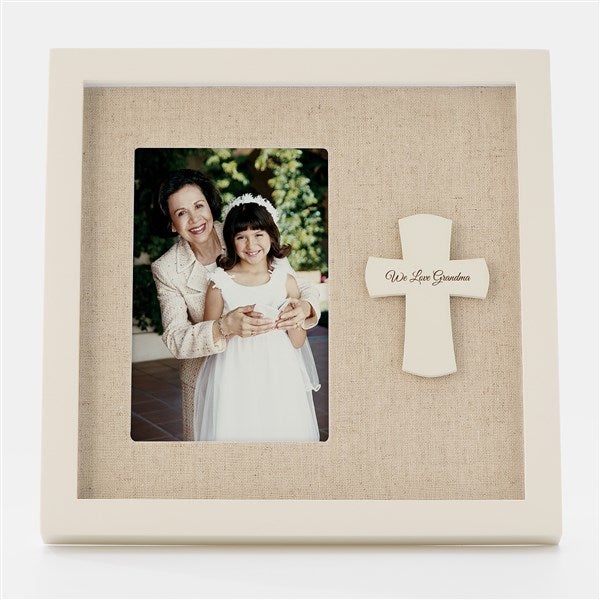 Engraved Grandma&#39;s Cross Picture Frame - 42908