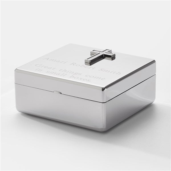 Engraved Cross Keepsake Box for Him - 42922