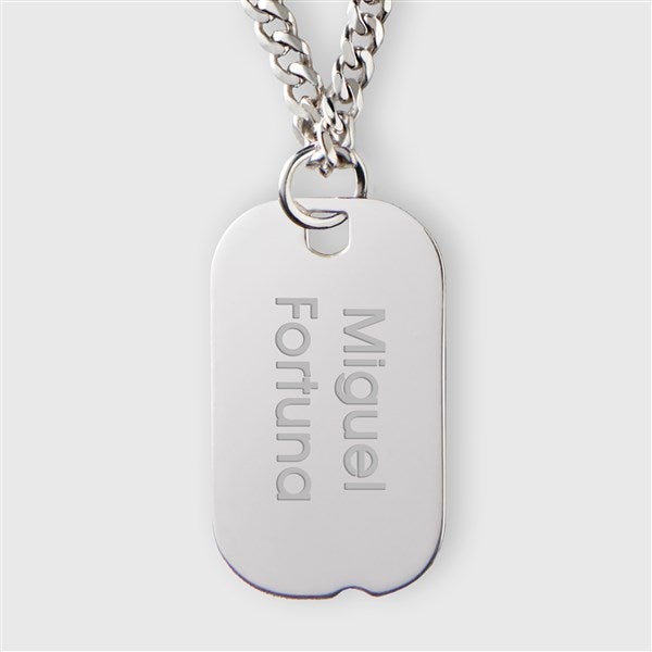 Engraved Dad Sterling Silver Dog Tag  - 42923