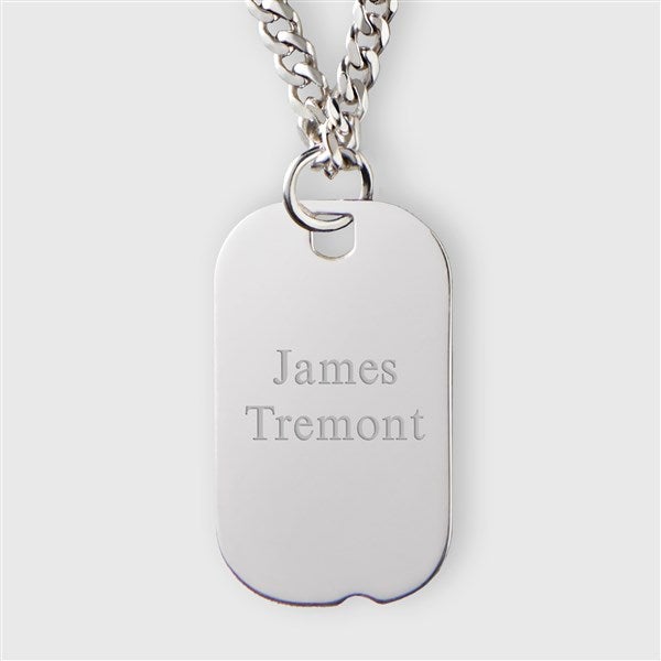 Engraved Husband Sterling Silver Dog Tag  - 42924