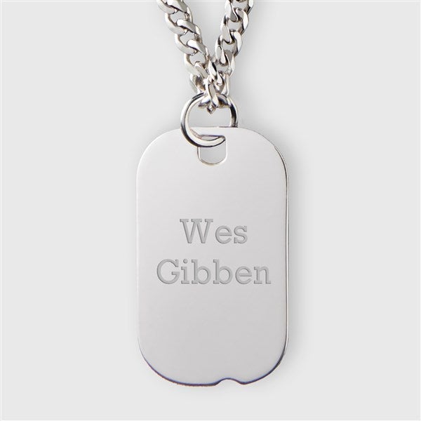 Engraved Sterling Silver Graduation Dog Tag - 42925