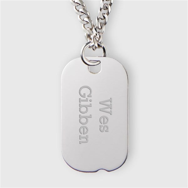 Engraved Sterling Silver Graduation Dog Tag - 42925