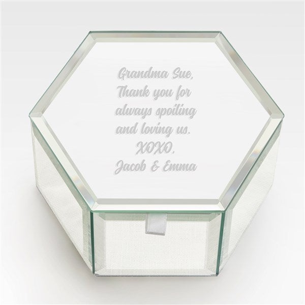 Engraved Mirrored Jewelry Box For Grandma - 42933