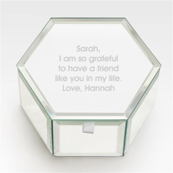 Engraved Mirrored Jewelry Box For Her - 42934