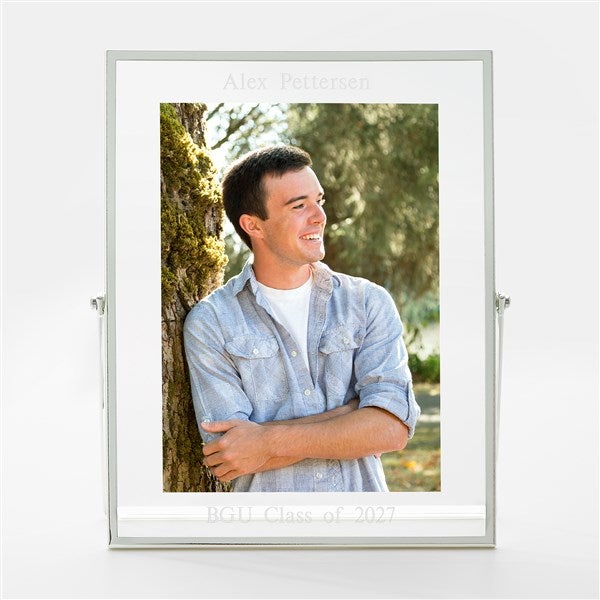 Engraved Graduation Silver Floating 5x7 Picture Frame  - 43050