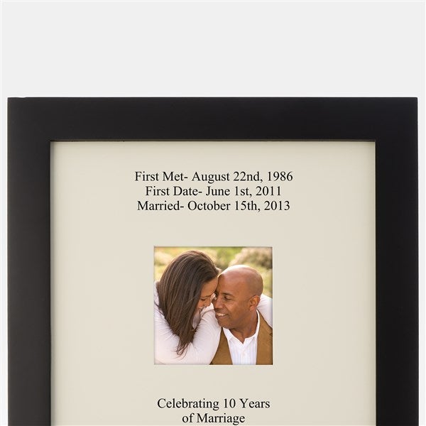 Engraved Anniversary Gallery Picture Frame - Square Opening