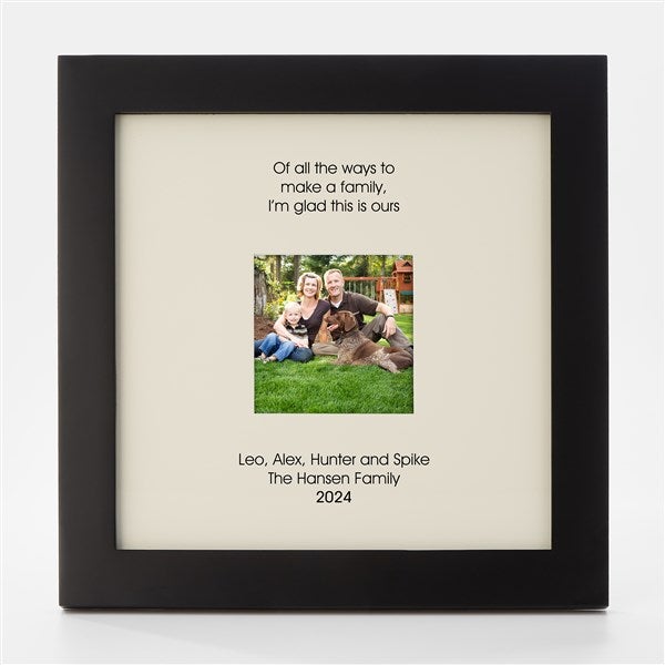 Engraved Family Gallery Square Opening Picture Frame  - 43063