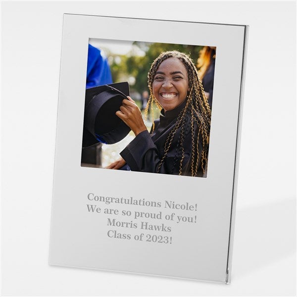 Engraved Graduation Message Personalized Silver Picture Frame - 43204