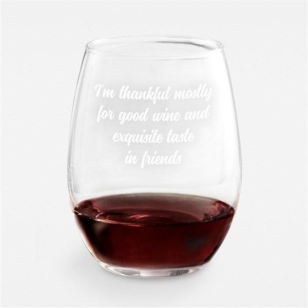 Engraved Message Wine Glass for Her - 43257