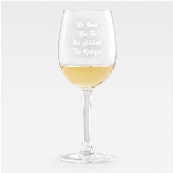 Engraved Message Wine Glass for Housewarming - 43265