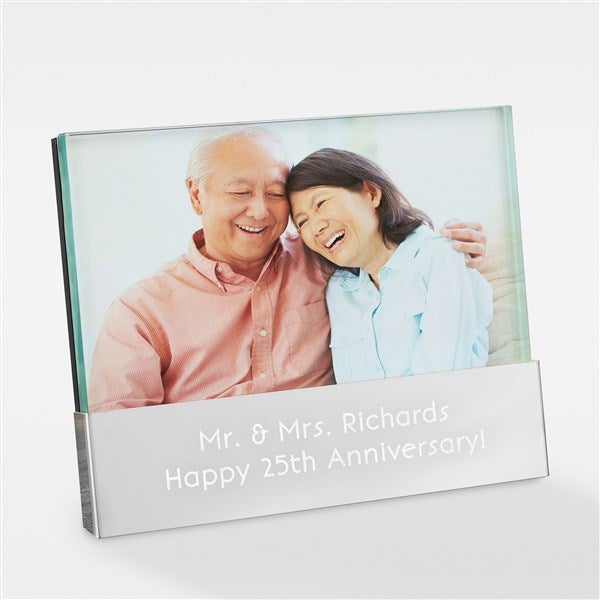 Write Your Own Message Anniversary Personalized Glass Block Picture Frame - 43290
