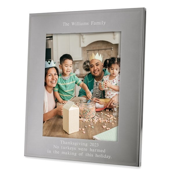Engraved Family Tremont Gunmetal 8x10 Picture Frame     - 43367