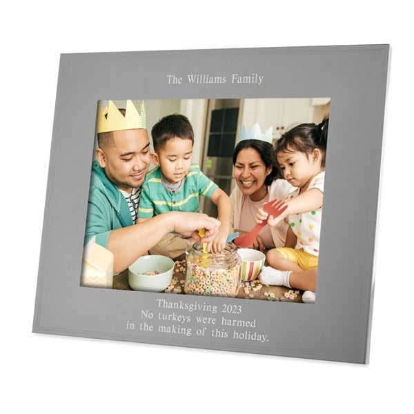 Engraved Family Tremont Gunmetal 8x10 Picture Frame     - 43367