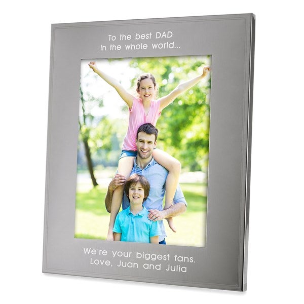 Engraved Dad's Tremont Gunmetal 8x10 Picture Frame  - 43369