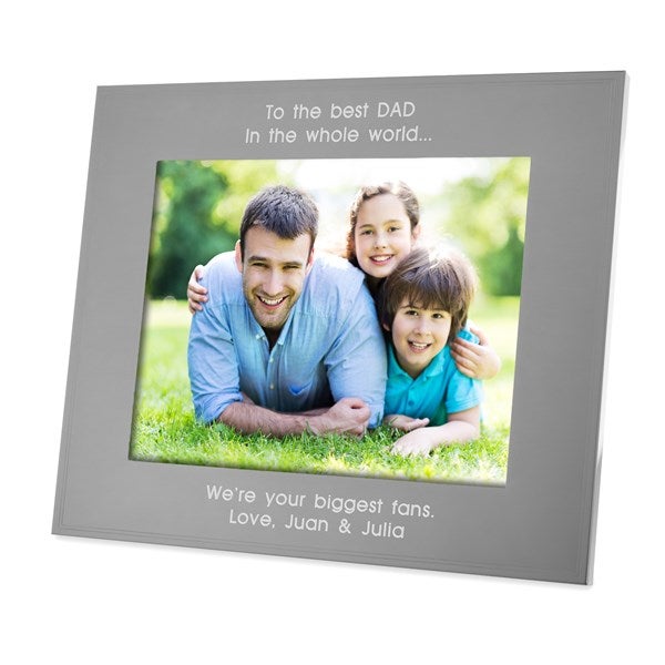 Engraved Dad's Tremont Gunmetal 8x10 Picture Frame  - 43369