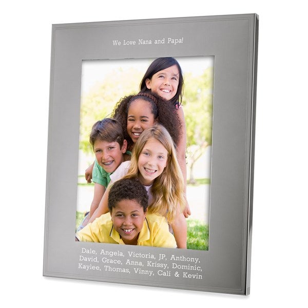 Engraved Grandparents Tremont Gunmetal 8x10 Picture Frame  - 43372